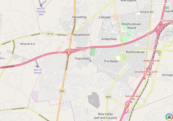 Map location of Thatchfield Gardens